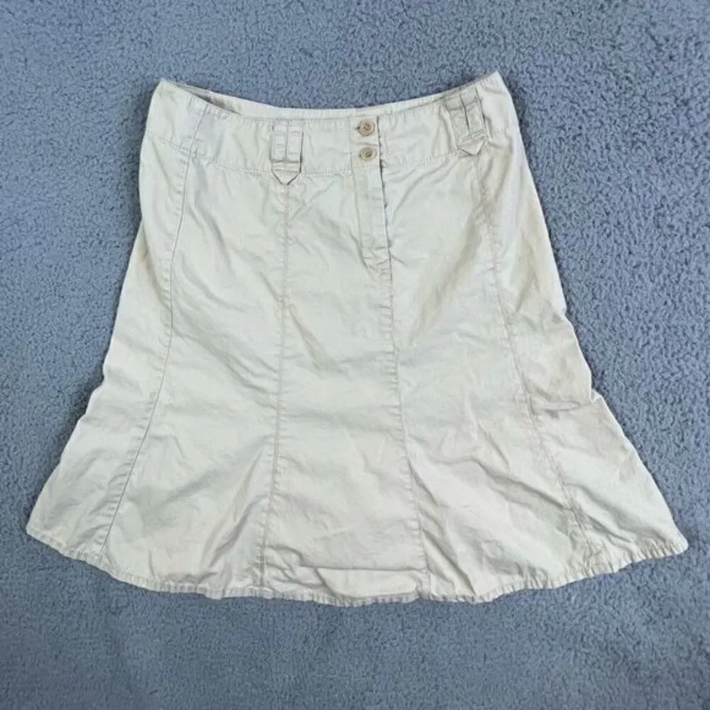 SIGRID OLSEN WOMENS CHINO STYLE SKIRT SIZE 6 TAN/KHAKI - Picture 2 of 10